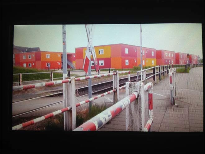 Container Homes for Refugees in Bremen, screenshot from HD video